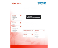 Patriot 512GB M.2 PCIe Gen4 NVMe P400 - 704415 - zdjęcie 2
